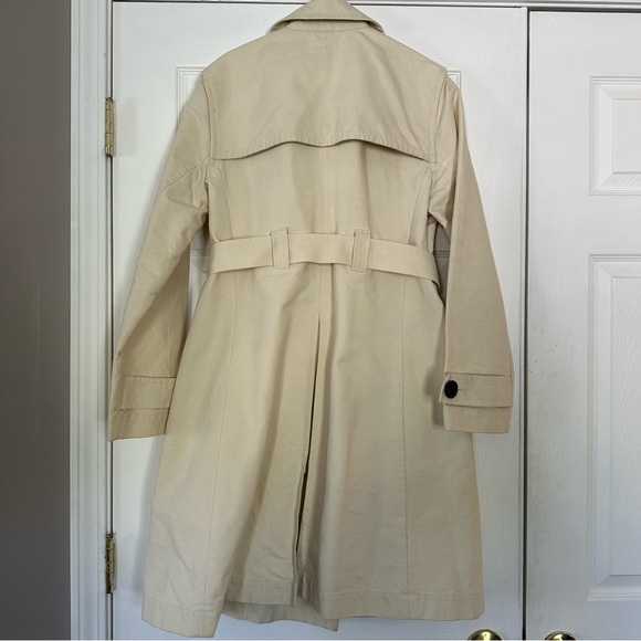 Gap Classic Cream Double Breasted Trench Coat | Size L - Picture 5 of 11